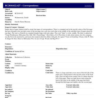 BC2010.022.427 PP: Past Perfect Summary from 2021