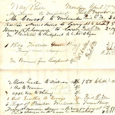 Way Bill April 17, 1848