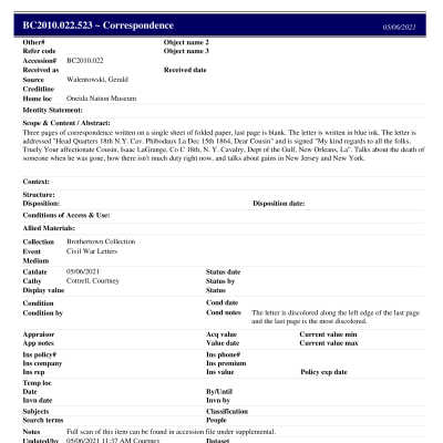 BC2010.022.523 PP: Past Perfect Summary from 2021