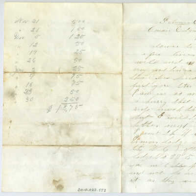 Correspondence to Edgar from H. A. Fowler -- Oct 1870