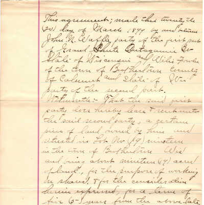 Waffle Correspondences -- 1899