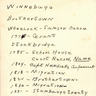 Two Notecards with Lists