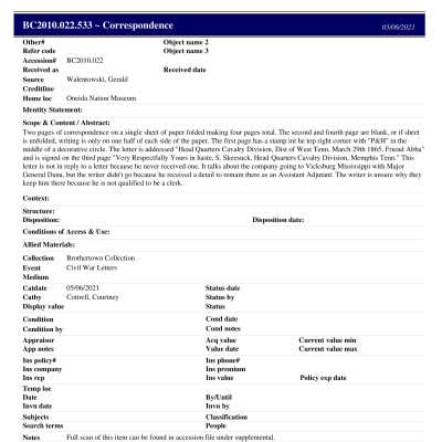 BC2010.022.533 PP: Past Perfect Summary from 2021