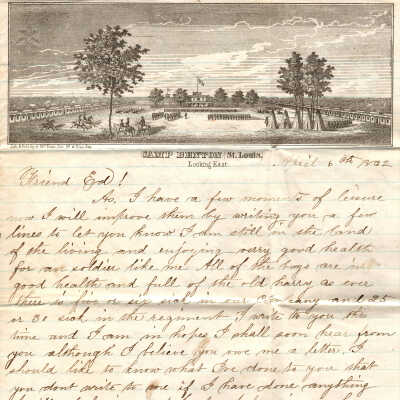 Correspondence to Edgar M. Dick from J. W. Dick -- Apr 1862
