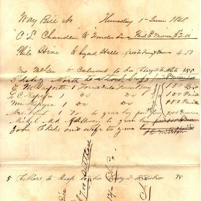 Way Bill June 1, 1848