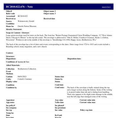 BC2010.022.676 PP: Past Perfect Summary from 2021