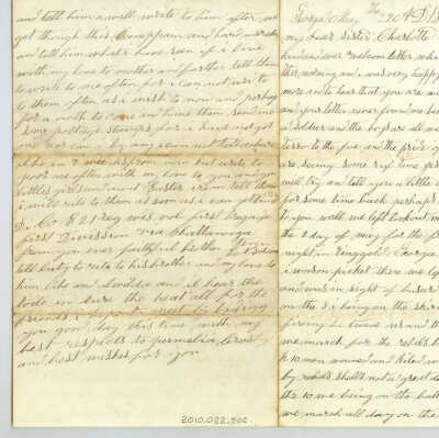 Correspondence to Charlotte from E. N. Schooner -- May 1864
