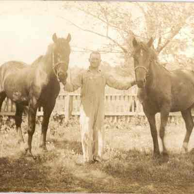 Math Rolger with two horses