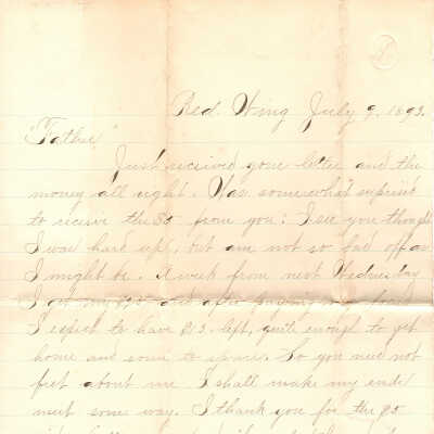 Waffle Correspondences -- July 9, 1893