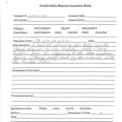 A2001.004.132 accession sheet