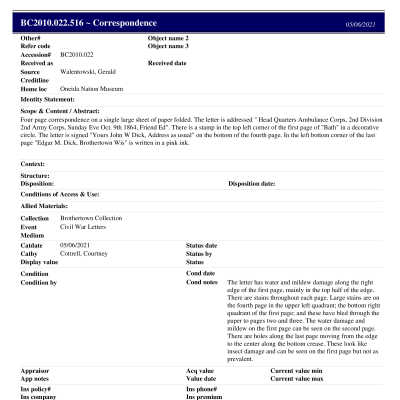 BC2010.022.516 PP: Past Perfect Summary from 2021