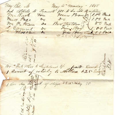 Way Bill May 4, 1848