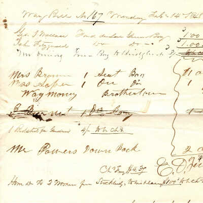 Way Bill Feb 14, 1848