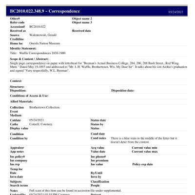 BC.2010.022.348.9 PP: Past Perfect Summary from 2021