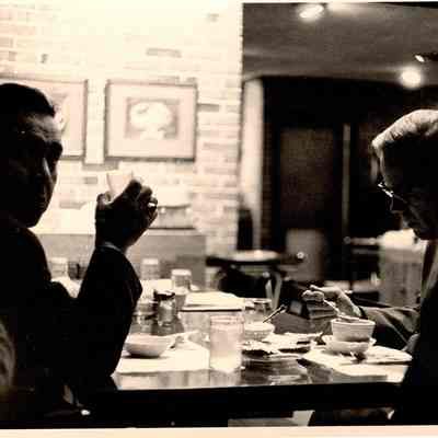 Robert Bennett in restaurant