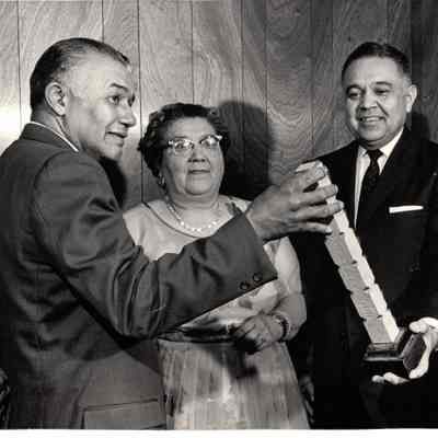 Robert Bennett holding award