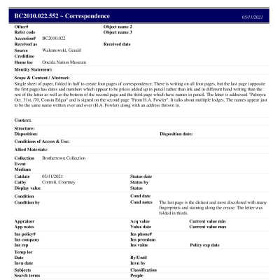 BC2010.022.552 PP: Past Perfect Summary from 2021