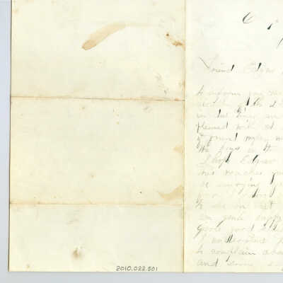 Correspondence to E. M. Dick from Oscar Johnson -- Apr 1864