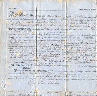 Laton Fowler and wife to Ford Ostenfeldt Mortgage -- Sep 1853