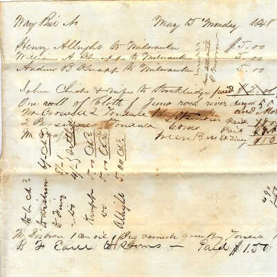 Way Bill May 15, 1848