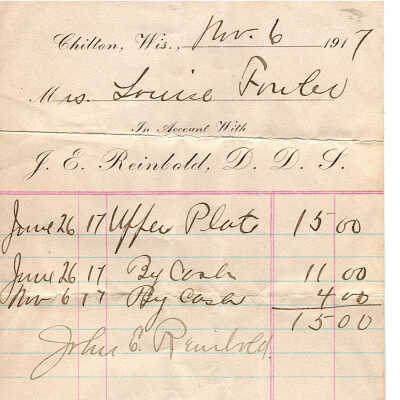 Mrs. Louise Fowler - J.E. Reinhold, D.D.S