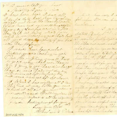 Correspondence to Abba Fowler from Orlando -- Jul 1862