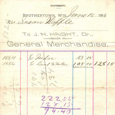Waffle Correspondences -- Jun 18, 1886