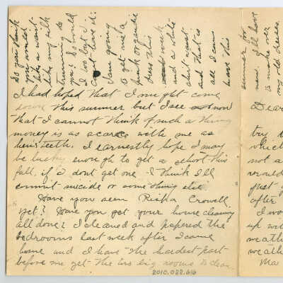 Correspondence to Mrs. Agnes L. Fowler from Hattie -- Jun 1899