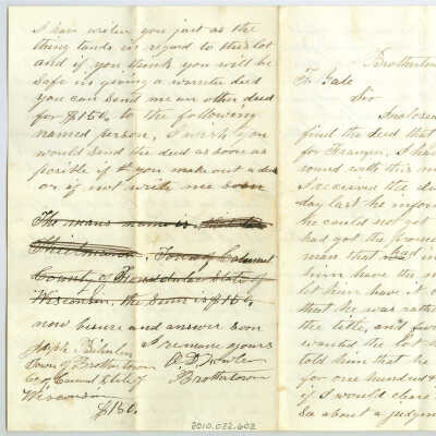 Correspondence From O. D. Fowler to Frederick Gale -- May 1863