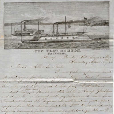 Correspondence to Abba L. Fowler from Orlando Dick -- Apr 1862