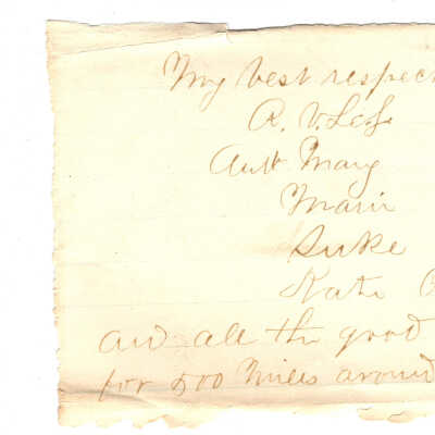 Letter from Jacob La Grange