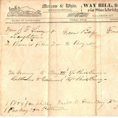 Way Bill Dec 23, 1847
