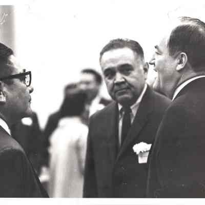Robert Bennett with two men