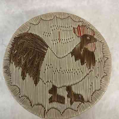 Rooster Birchbark Box