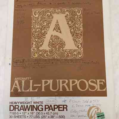 Drawing Tablet with Signed Drawings