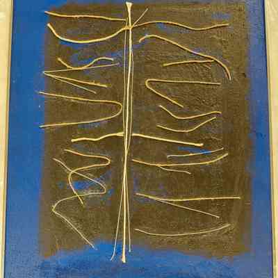 Calligraphy in Blue