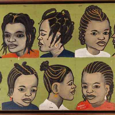 Primative African Women's Hair Styling Sign