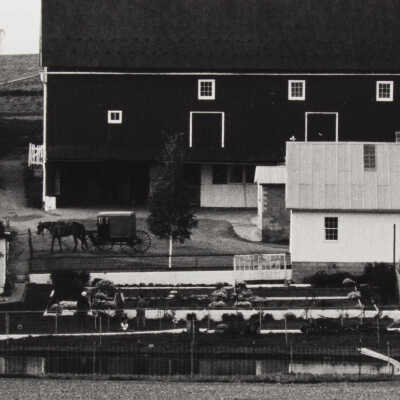 Horse and Buggy in Farmyard, Lancaster, PA 1965