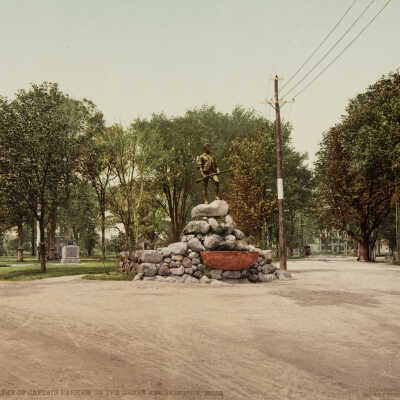 Statue of Captain Parker on the Green, Lexington