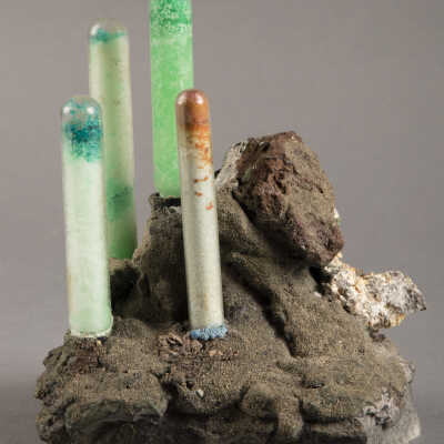 Chemical Sculpture with Four Tubes
