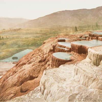 Pulpit Terraces from Above, Yellowstone National Park, #53317