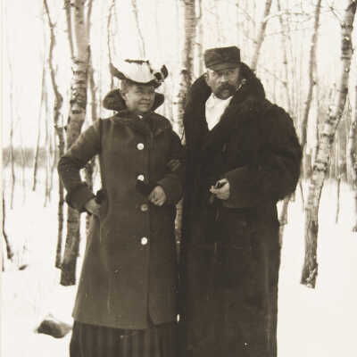 Mr. and Mrs. Charlie Soeby in the Woods