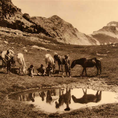 The Water Hole (Blackfeet Indians at Glacier National Park)