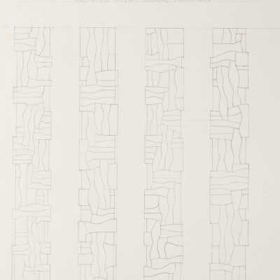 Pencil Study for "Cook County Hospital, Red Wood Totem - George Morrison