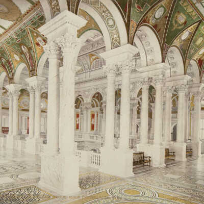 Washington D.C., Library of Congress, 2nd Floor Central Stairs