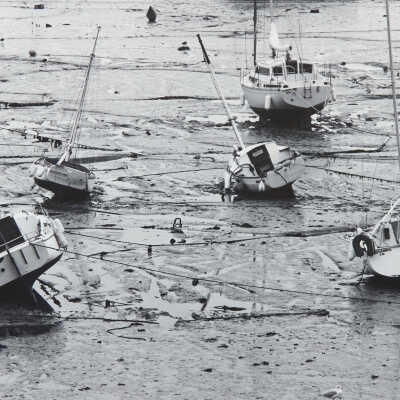 Six Boats at Low Tide