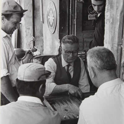 Untitled (men playing backgammon - Greece)