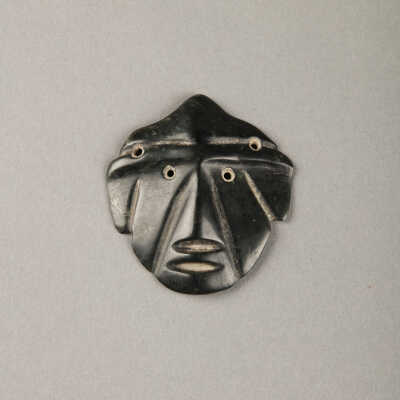 Teotihuacan Stone Jade Pendant Mask