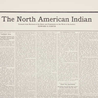 The North American Indian (Promotional Newspaper)