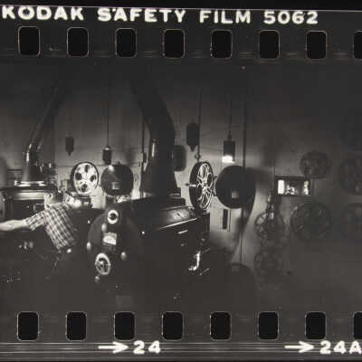 Everett Kvernum Running Projectors at the Theater